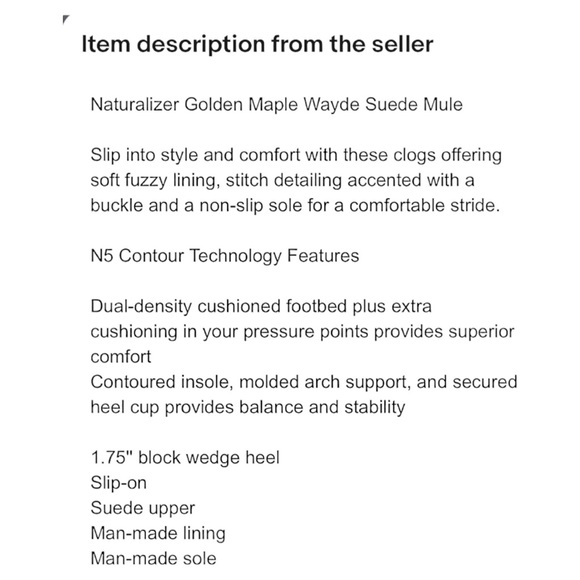 Naturalizer Golden Maple Wade Suede Mule - Picture 7 of 8